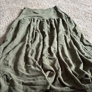 Olive Green linen Skirt
